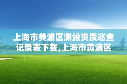 上海市黄浦区测绘资质巡查记录表下载,上海市黄浦区测绘中心