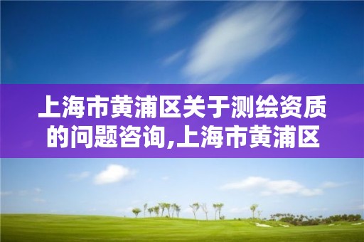 上海市黄浦区关于测绘资质的问题咨询,上海市黄浦区测绘中心