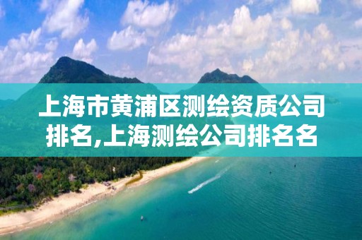 上海市黄浦区测绘资质公司排名,上海测绘公司排名名单