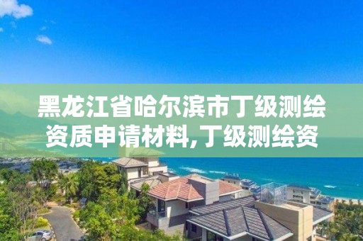 黑龙江省哈尔滨市丁级测绘资质申请材料,丁级测绘资质申请需要什么仪器。