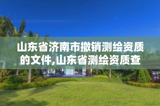 山东省济南市撤销测绘资质的文件,山东省测绘资质查询