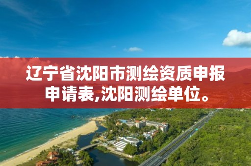 辽宁省沈阳市测绘资质申报申请表,沈阳测绘单位。