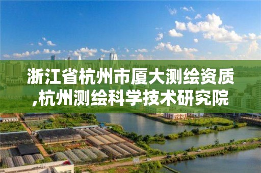 浙江省杭州市厦大测绘资质,杭州测绘科学技术研究院