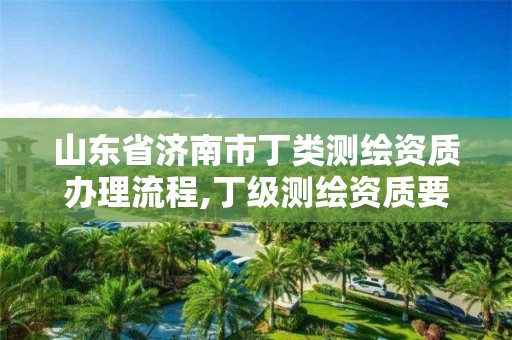 山东省济南市丁类测绘资质办理流程,丁级测绘资质要求