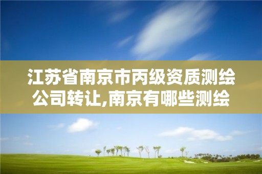 江苏省南京市丙级资质测绘公司转让,南京有哪些测绘国企单位