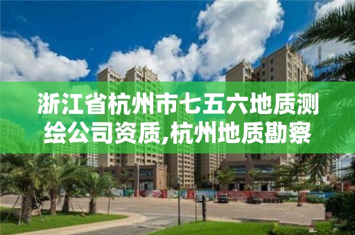 浙江省杭州市七五六地质测绘公司资质,杭州地质勘察院。