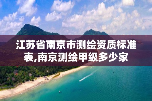 江苏省南京市测绘资质标准表,南京测绘甲级多少家