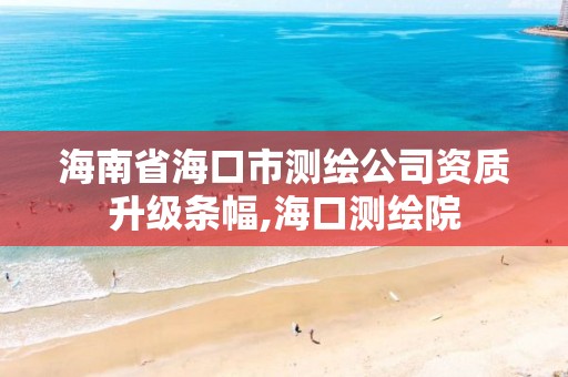 海南省海口市测绘公司资质升级条幅,海口测绘院