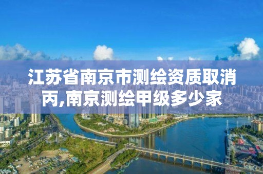 江苏省南京市测绘资质取消丙,南京测绘甲级多少家