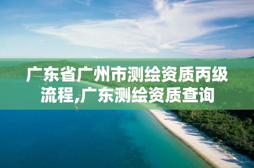 广东省广州市测绘资质丙级流程,广东测绘资质查询