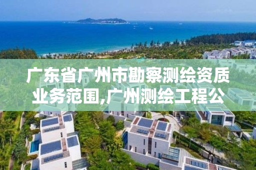 广东省广州市勘察测绘资质业务范围,广州测绘工程公司