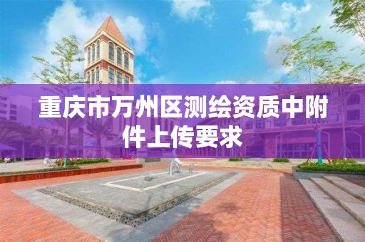 重庆市万州区测绘资质中附件上传要求