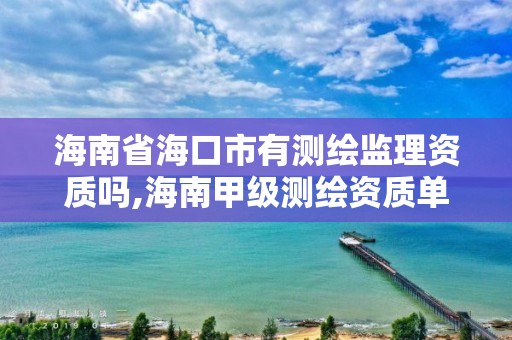 海南省海口市有测绘监理资质吗,海南甲级测绘资质单位