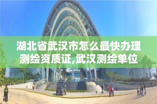 湖北省武汉市怎么最快办理测绘资质证,武汉测绘单位。