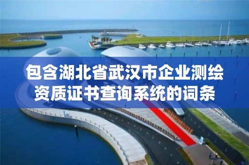 包含湖北省武汉市企业测绘资质证书查询系统的词条