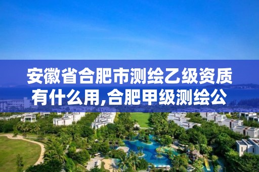 安徽省合肥市测绘乙级资质有什么用,合肥甲级测绘公司