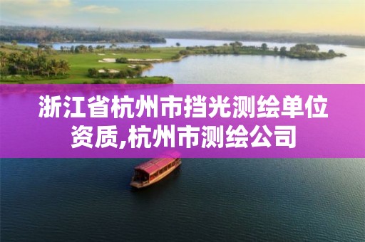 浙江省杭州市挡光测绘单位资质,杭州市测绘公司