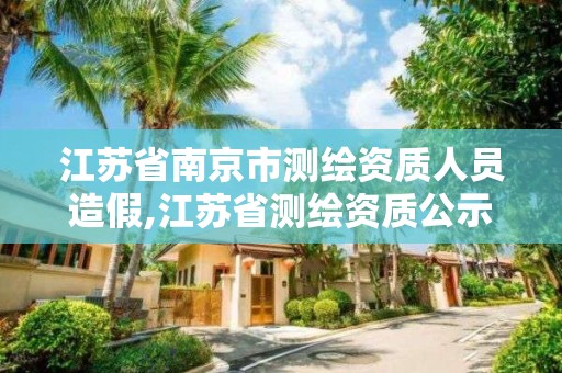 江苏省南京市测绘资质人员造假,江苏省测绘资质公示