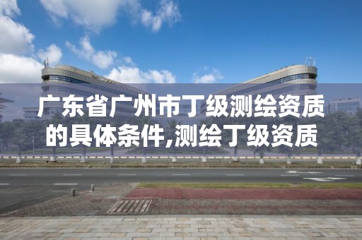 广东省广州市丁级测绘资质的具体条件,测绘丁级资质业务范围及作业限额。