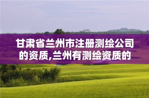 甘肃省兰州市注册测绘公司的资质,兰州有测绘资质的公司有