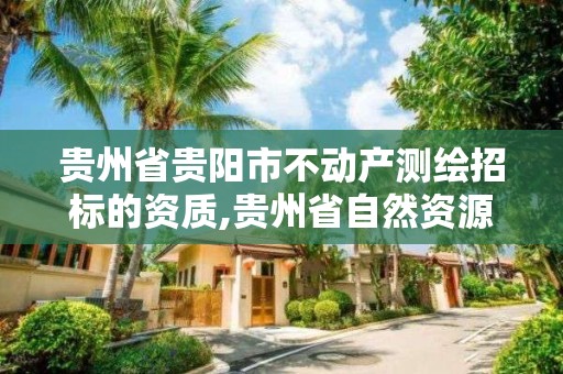 贵州省贵阳市不动产测绘招标的资质,贵州省自然资源厅关于测绘资质延长。