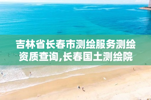 吉林省长春市测绘服务测绘资质查询,长春国土测绘院