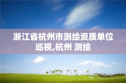 浙江省杭州市测绘资质单位巡视,杭州 测绘