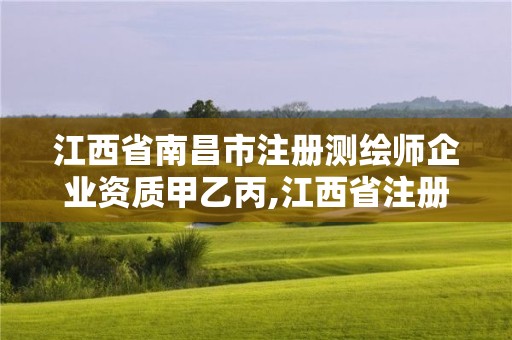 江西省南昌市注册测绘师企业资质甲乙丙,江西省注册测绘师考试报名时间。