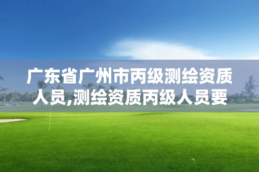 广东省广州市丙级测绘资质人员,测绘资质丙级人员要求