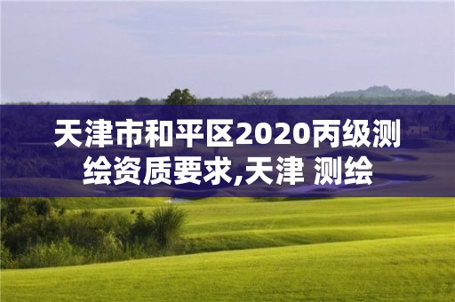 天津市和平区2020丙级测绘资质要求,天津 测绘