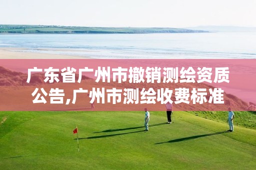 广东省广州市撤销测绘资质公告,广州市测绘收费标准