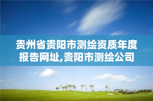 贵州省贵阳市测绘资质年度报告网址,贵阳市测绘公司