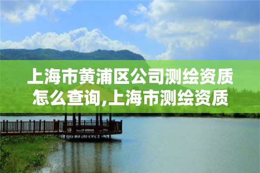 上海市黄浦区公司测绘资质怎么查询,上海市测绘资质单位名单