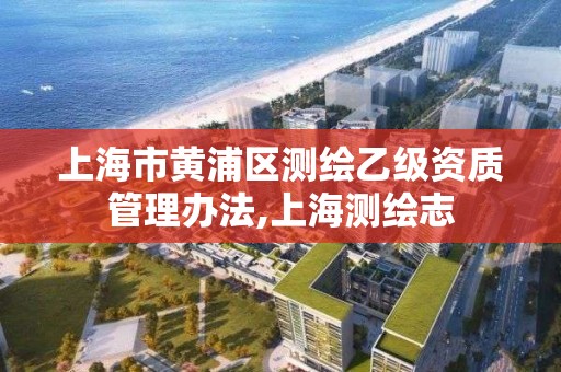 上海市黄浦区测绘乙级资质管理办法,上海测绘志