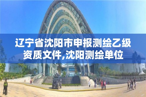 辽宁省沈阳市申报测绘乙级资质文件,沈阳测绘单位