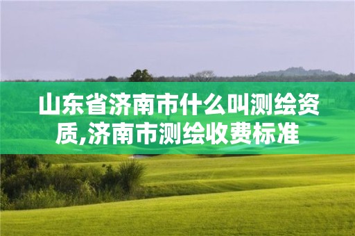 山东省济南市什么叫测绘资质,济南市测绘收费标准