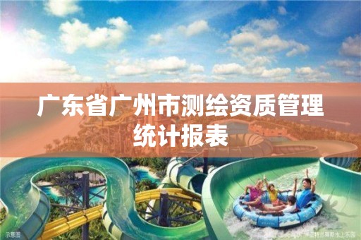 广东省广州市测绘资质管理统计报表