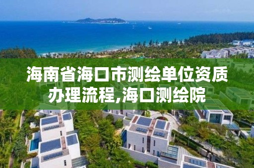 海南省海口市测绘单位资质办理流程,海口测绘院