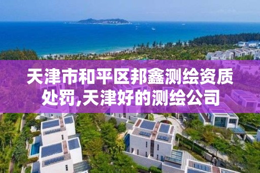 天津市和平区邦鑫测绘资质处罚,天津好的测绘公司