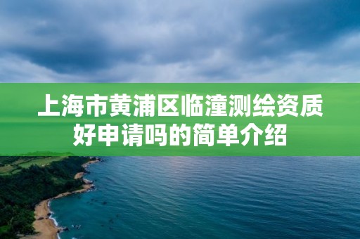 上海市黄浦区临潼测绘资质好申请吗的简单介绍