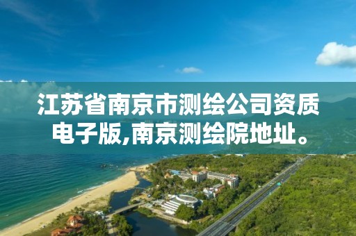 江苏省南京市测绘公司资质电子版,南京测绘院地址。