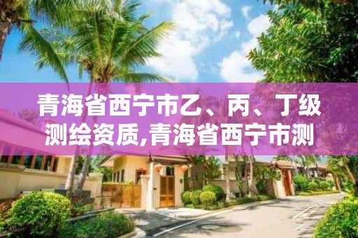 青海省西宁市乙、丙、丁级测绘资质,青海省西宁市测绘院