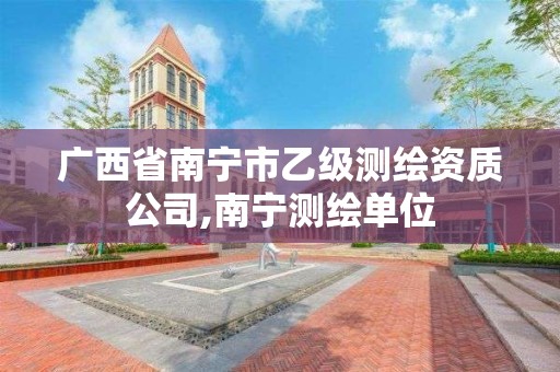 广西省南宁市乙级测绘资质公司,南宁测绘单位