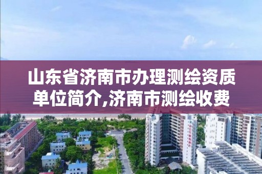 山东省济南市办理测绘资质单位简介,济南市测绘收费标准