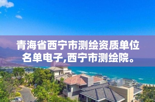 青海省西宁市测绘资质单位名单电子,西宁市测绘院。