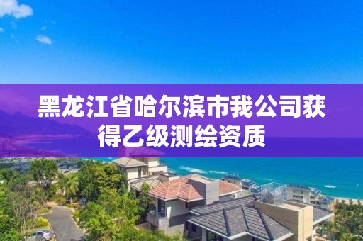 黑龙江省哈尔滨市我公司获得乙级测绘资质