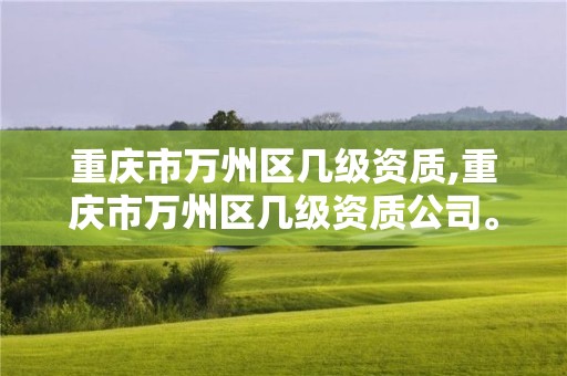 重庆市万州区几级资质,重庆市万州区几级资质公司。