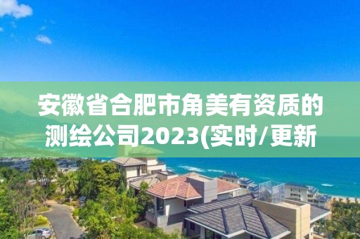 安徽省合肥市角美有资质的测绘公司2023(实时/更新中)