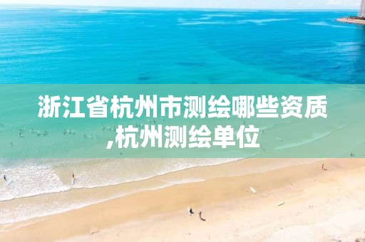 浙江省杭州市测绘哪些资质,杭州测绘单位