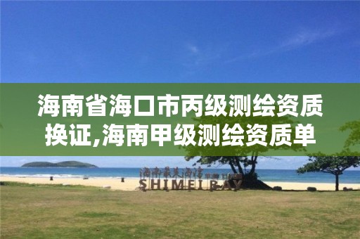 海南省海口市丙级测绘资质换证,海南甲级测绘资质单位